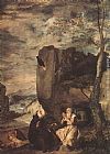 Diego Rodriguez De Silva Velazquez Wall Art - Sts Paul the Hermit and Anthony Abbot